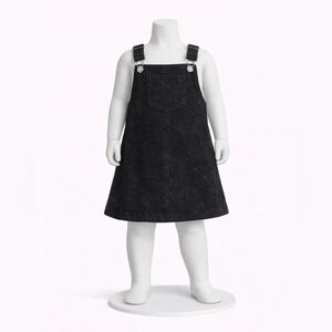 Black Glitter Pinafore Dress